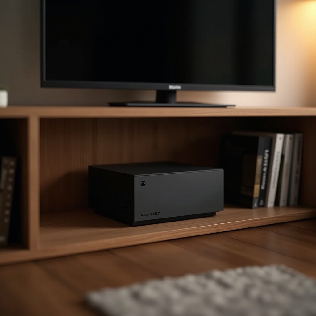Passt die Xbox Series X in mein TV-Regal mit Standardmaßen?